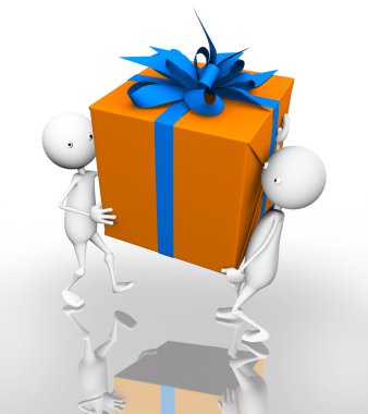 Orange gift clipart