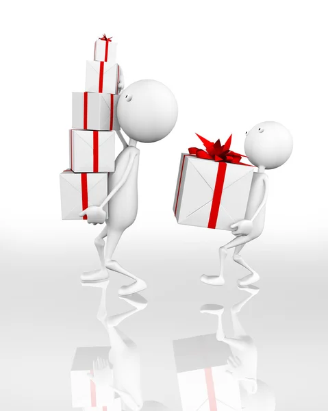 Two have gifts — Stock Photo, Image