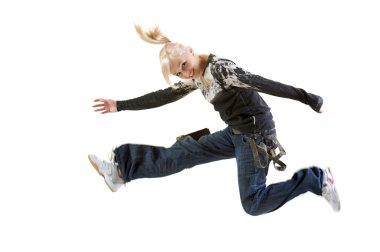 Woman Jumping clipart