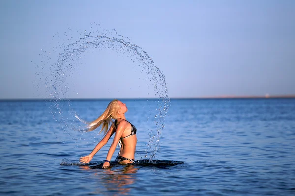 stock image Woman in sea