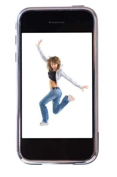 Танцевальный смартфон Стоковое Фото