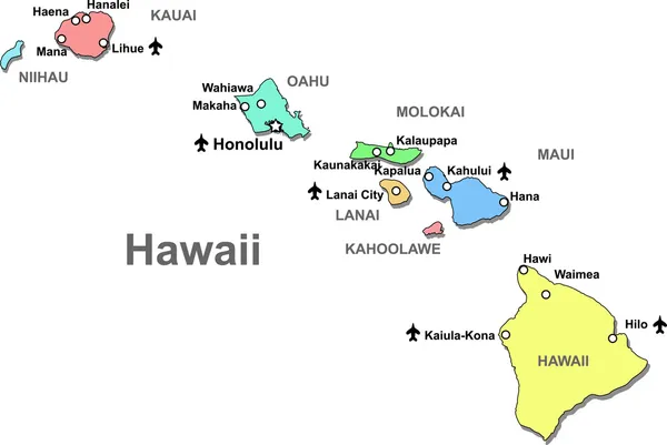 Hawaii map vector Stock Vectors, Royalty Free Hawaii map vector ...