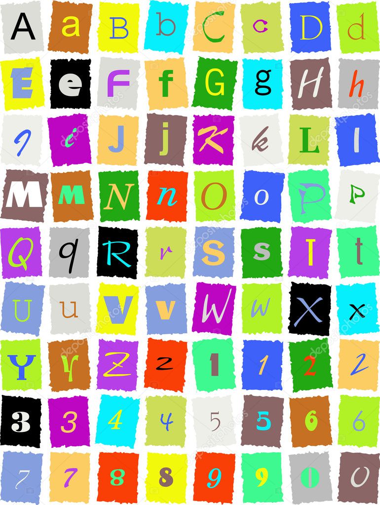 English alphabet — Stock Vector © DylanBZ #3602025