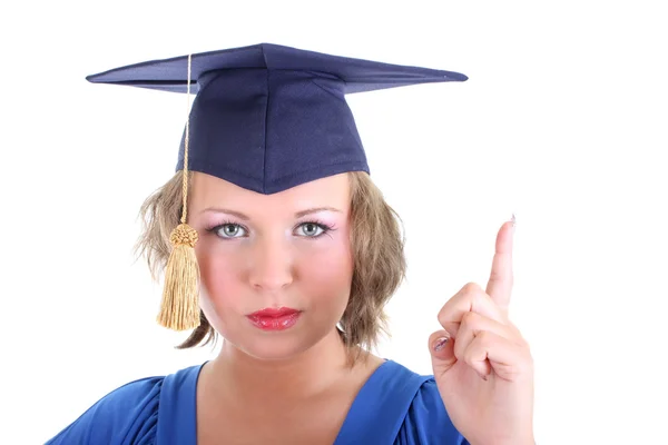 Woman in graduation cap — Stock Photo, Image