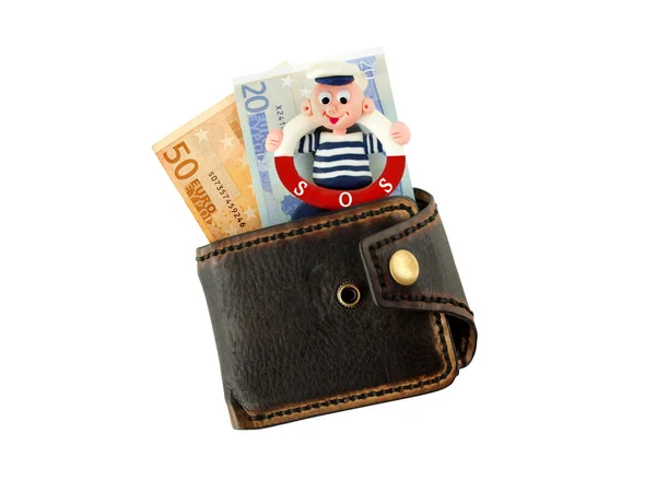Веселий моряк у гаманці — стокове фото