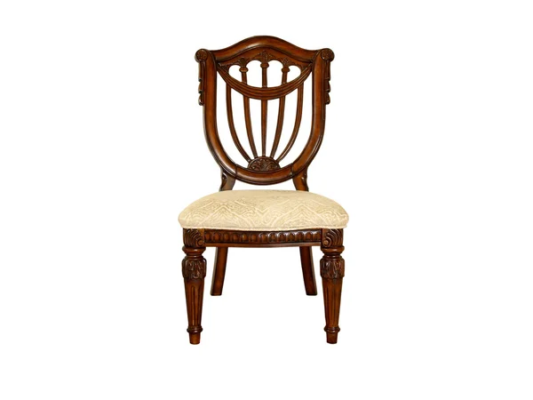 Drewniane krzesło kwiecisty — Zdjęcie stockowe