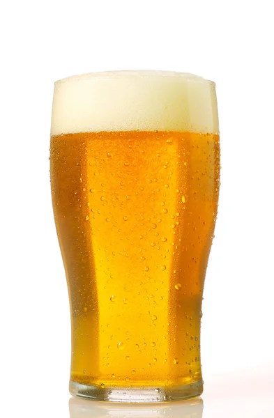Glass with fresh beer — Stock Photo, Image
