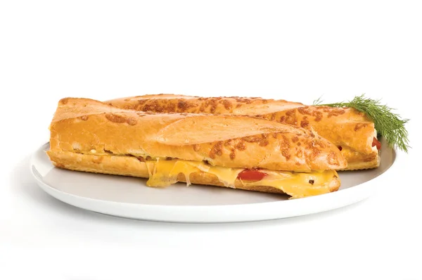두 개의 긴 맛 있는 샌드위치 — 스톡 사진