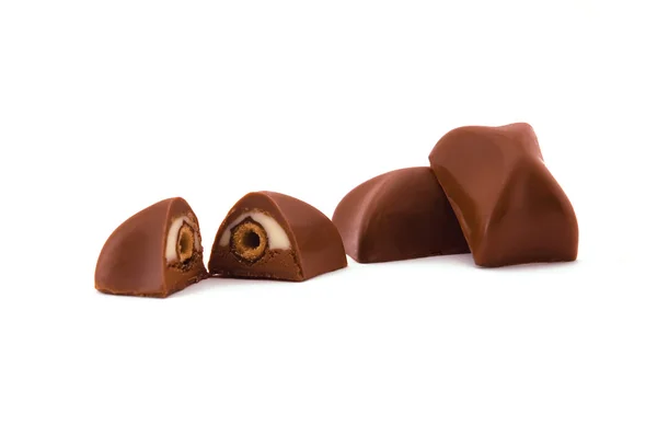 Chocolate on the white — Stock Photo, Image