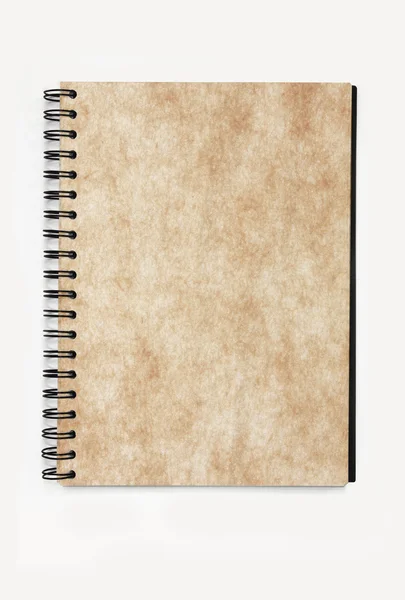 Spirale Notizbuch Papier mit Muster isolierten Hintergrund. — Stockfoto