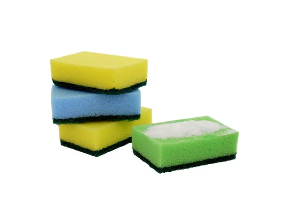 Color sponge isolated on white background — Stock Photo, Image