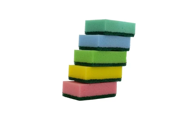 Color sponge isolated on white background — Stock Photo, Image
