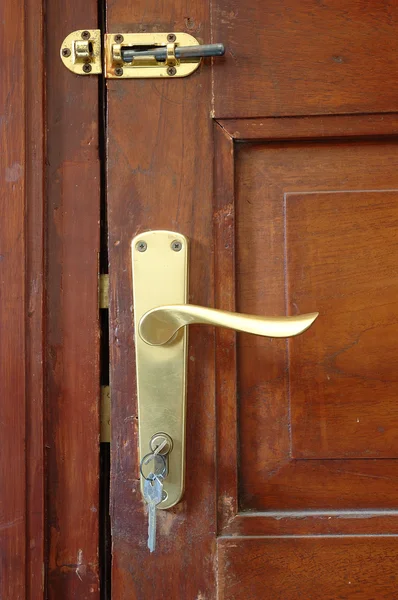 stock image Door and key ring