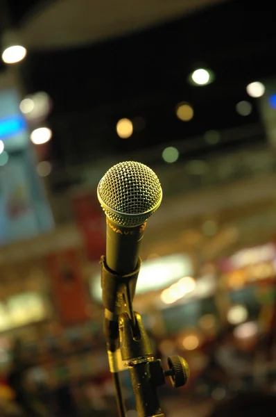 Mic on stage — Stock Photo, Image