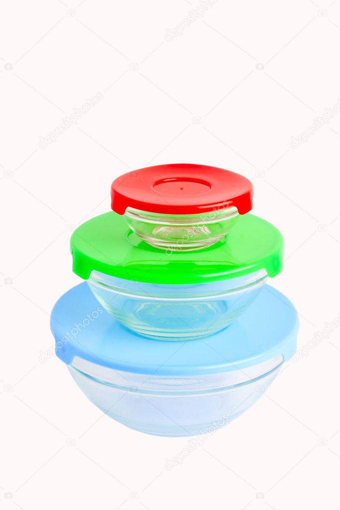 Colorful plastic tableware