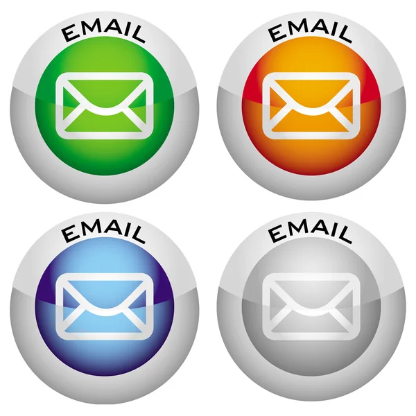 E-mail przycisk zestaw — Wektor stockowy