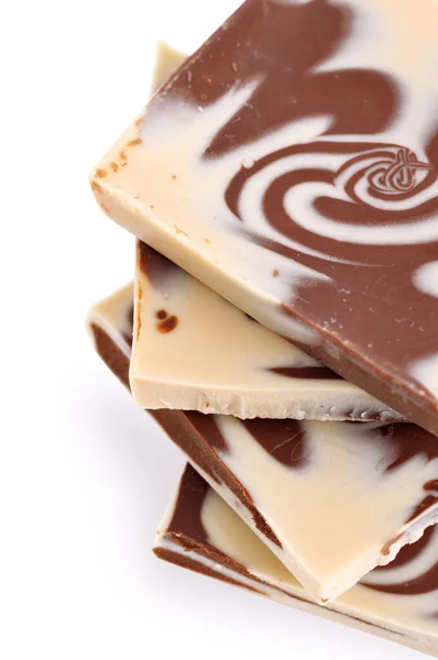 Milk and dark chocolate — Stock Photo, Image