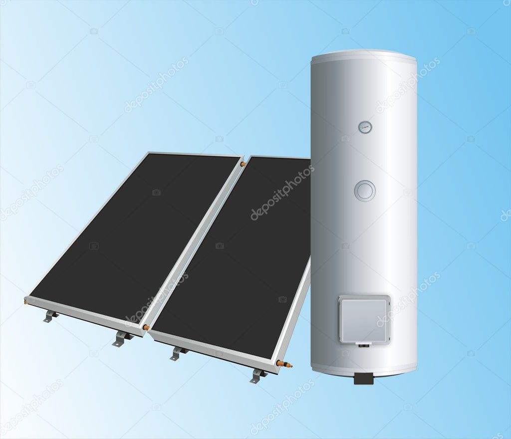 Solar panels to the boiler for heating water