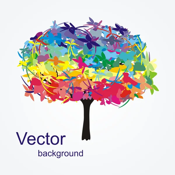 Absztrakt színes fa — Stock Vector