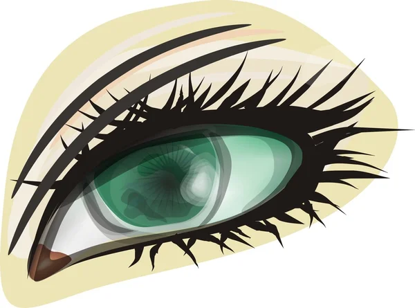 Πράσινο διάνυσμα μάτι — Διανυσματικό Αρχείο