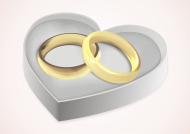 GOLD WEDDING RINGS clipart