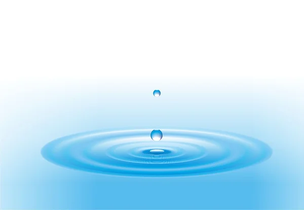 stock vector Falling drop of water