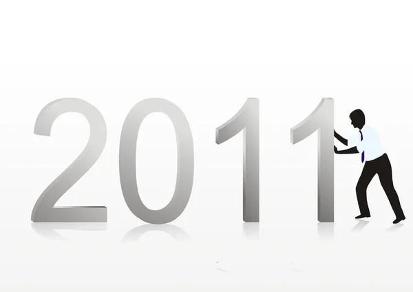 Nový rok 2011 vizitka. — Stockový vektor