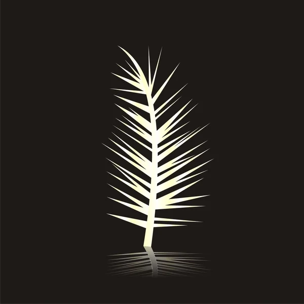 Árvore de ouro de Natal no fundo preto — Vetor de Stock