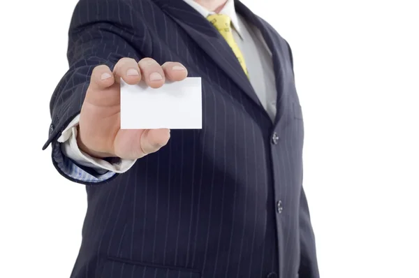 Businessman with visiting card — Stock Photo, Image