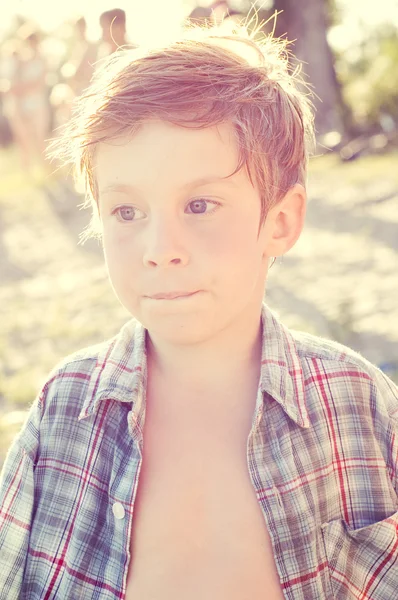 Portret chłopca liitle — Zdjęcie stockowe