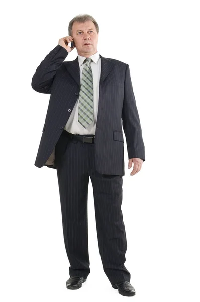 Businessman speak on the phone — Stock Photo, Image