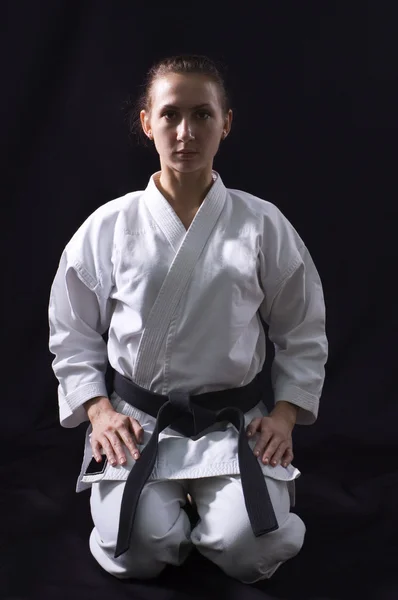 Karatemeisje — Stockfoto