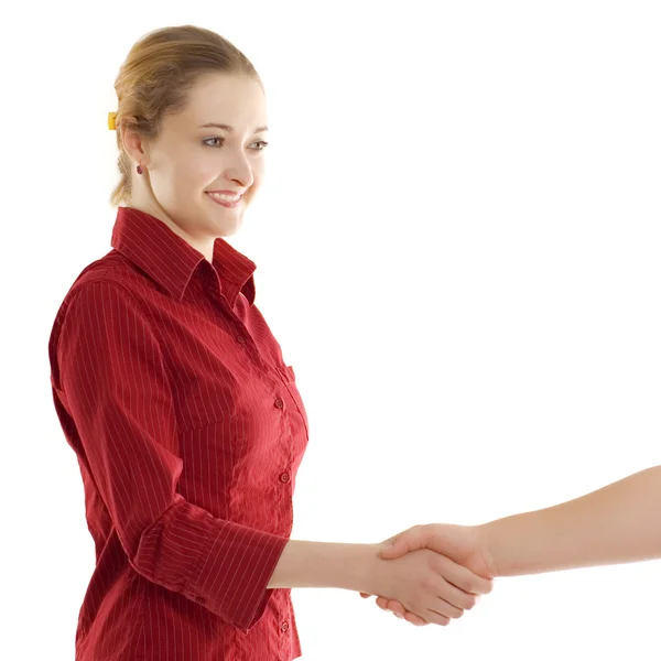 Podnikatelky handshake — Stock fotografie