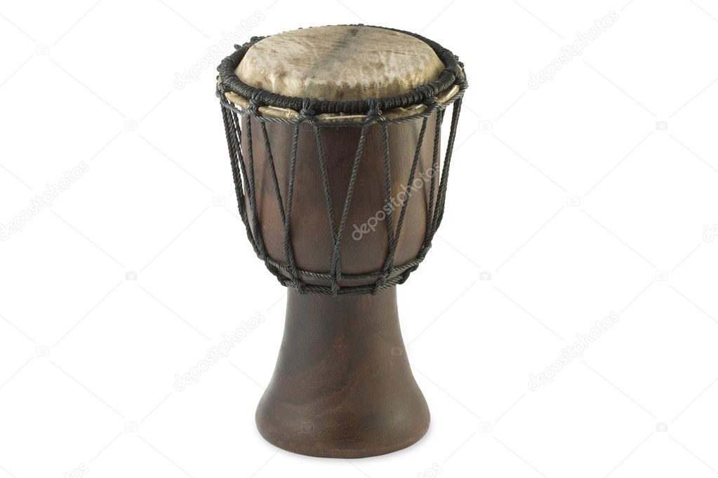 Asian Drum isolated on white