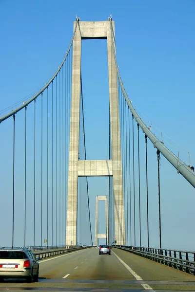 Grote belt, brug pyloon Denemarken — Stockfoto