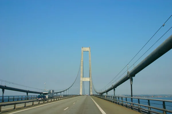 A Nagy Övezet hídján Dánia — Stock Fotó