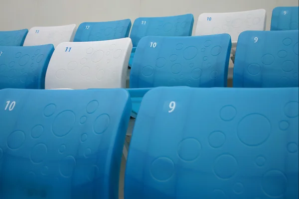 Sedili tribuna blu — Foto Stock