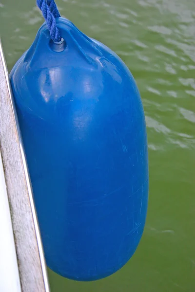 Blue Fender Sailing Boat — Stock Photo, Image