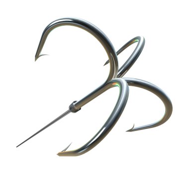 Dual Fishing Hook clipart