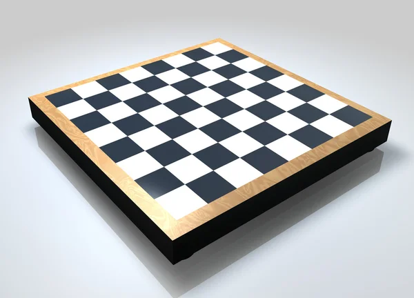 Placa de xadrez em branco — Fotografia de Stock