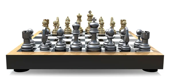 Quadro de xadrez de volta — Fotografia de Stock
