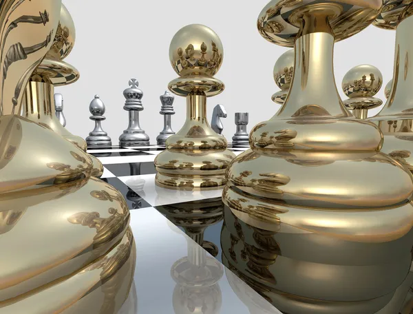 Foco de xadrez — Fotografia de Stock