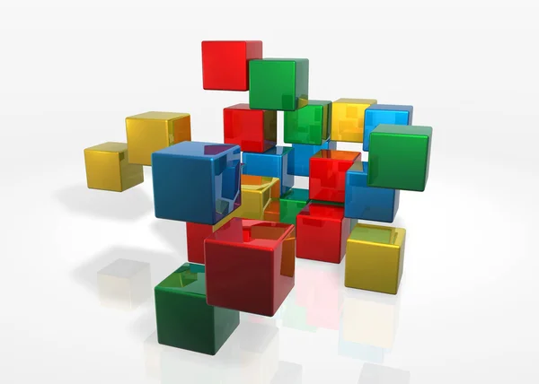 Cubes Massive Attack — Stock Photo, Image