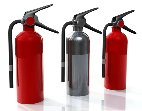 Three Extinguisher — Stock Photo, Image
