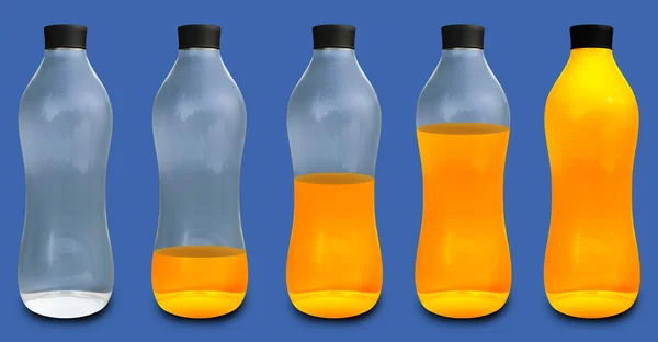 Oranžové bottels — Stock fotografie