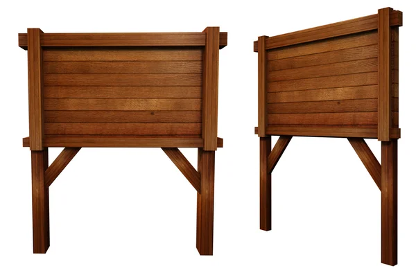 Dwa znaki drewniane — Zdjęcie stockowe