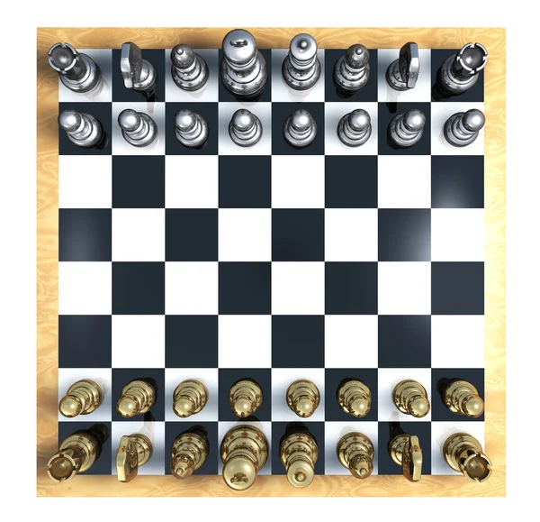 Vista dall'alto degli scacchi Fotografia Stock