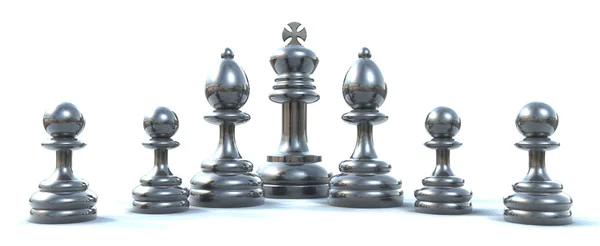 Pezzi di scacchi Foto Stock Royalty Free
