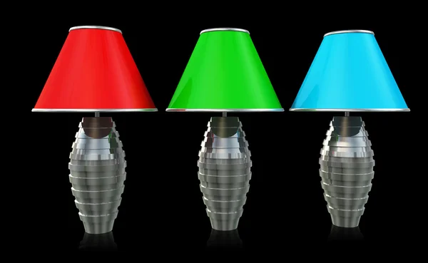 Trzy lampy — Zdjęcie stockowe