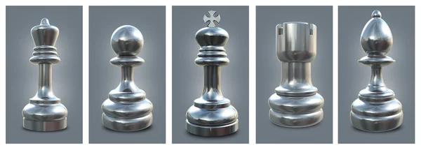 チェスのこまセット ストック画像
